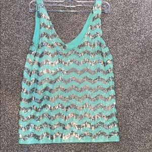 Sequin jcrew tank top